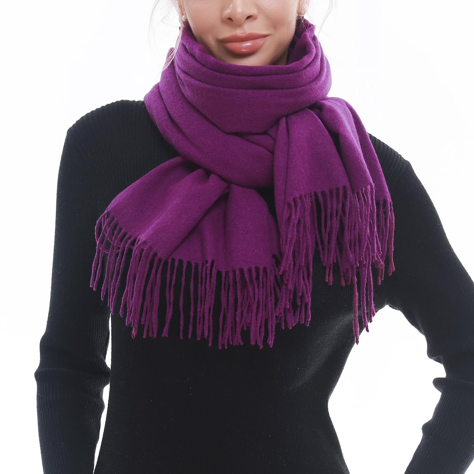 2855 Scarf For Woman Winter Warm Scarves Pashmina Shawls And Wraps